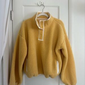 Daily Drills Mustard Sherpa Pullover